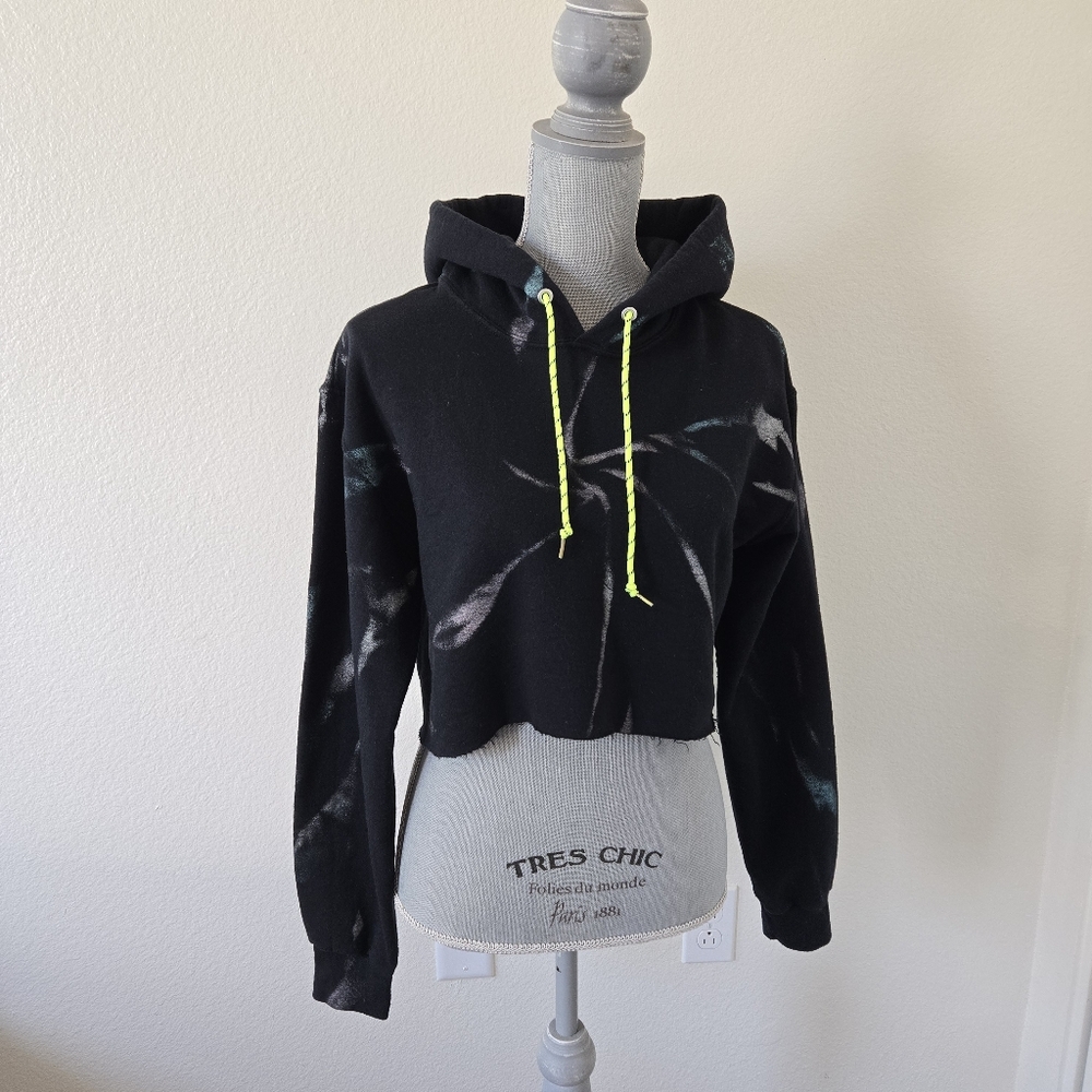 MYRRHE Tracksuit Hoodie Jogger Set Small Black Paint Splatter Grunge Streetwear - Picture 4 of 16
